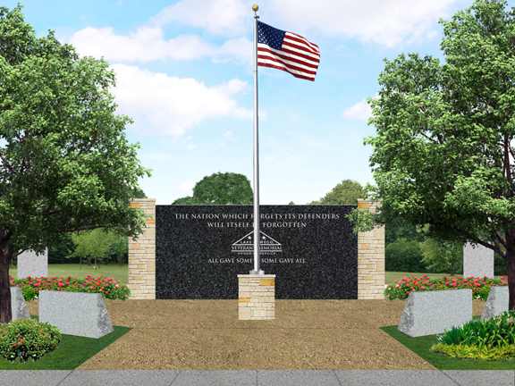 The Lake Oswego Veterans Memorial - Front View
